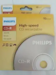 New PHILIPS CD-R 700MB 80 MIN 52X Speed 10 discs Recordable discs
