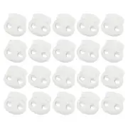 Plastic Spring Cord Locks, 20Pcs Shoe Lace Tie Lock (White)