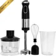 700W 3-in-1 Stick Hand Blender, Blending, Mincing, Chopping, Black