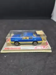 New Majorette 200 Series Ford Thunderbird # 217 blue/yellow Vintage Diecast Car