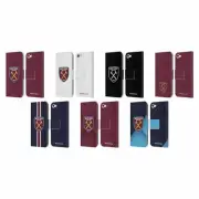 OFFICIAL WEST HAM UNITED FC CREST LEATHER BOOK CASE FOR APPLE iPOD TOUCH MP3