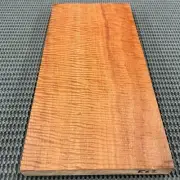 E62 Master Grade Curly Red Gum Eucalyptus Block Knife Handle Scale Grip 10.5"