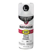 RUST-OLEUM Stops Rust Custom Spray Paint 5 in 1 Enamel 340g Matte Clear