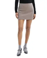 Theory Double Face Wool & Cashmere Mini Skirt in New Divide