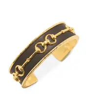 Capucine De Wulf Equestrian Snaffle Bit Cuff Bracelet in 18K Gold Plated