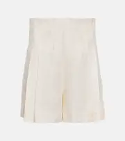 [Chloe] Chloé High-rise linen shorts AU 12 neutrals