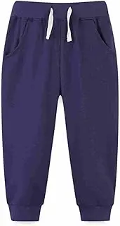 [Generic] Big Boys Cotton Pants Solid Color Drawstring Sweatpants Long Pants Boy 9