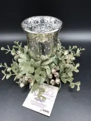 Kissing Krystals Enchanted Amethyst Mercury Glass Tea Light Holder 4.25" by Ganz