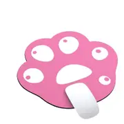 3 Piece Cute Cartoon Cat Claw Mouse Pad Set 280 X 250 X 3Mm Deep Pink White Mouse Pads & Wrist Rests