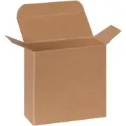4 1/2 x 1 7/8 x 4 1/2" Kraft Reverse Tuck Folding Cartons 250/Case