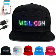 Yoyoway LED Rolling Display Hat, Yoyoway LED Hat Cap Black cap color lettering