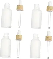 Travel-sized Glass Essential Oil Bottles Set Droppers 4pcs Leakproof Reusable