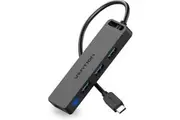 Vention 5-in-1 USB-C Hub with Power Supply Port - Black 4x USB 3.0 - 1m - ABS