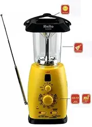 Kaito KA249W Multi-Functional 4-Way Powered LED Camping Lantern with AM/FM NOAA Weather Radio & Cell Phone Charger