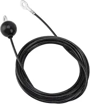 Fitness Pulley Cable, Withstand High Tension Home Gym Replacement Cable Adjustable Length Exercise Muscles Thick Black Steel Wire Rope for Studios (5m / 16.4ft)