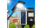 Leier 80 LED Solar Street Light 90W Flood Motion Sensor Remote Outdoor Wall Lamp x2