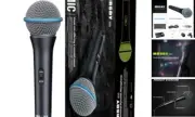 Vocal Dynamic Microphone, Metal Handheld Wired Microphone for Singing, Mic