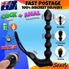 Vibrating Anal Beads Prostate Massager Butt Plug Vibrator Cock Ball Ring Sex Toy