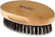 WAHL Oval BEARD Military Brush Nylon & Boar Bristles w/Ergonomic Wooden Handle