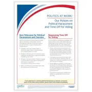 Politics at Work - Political Harassment & Time Off for Voting Poster, 10" x 14"