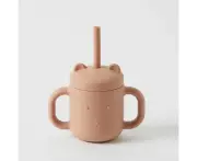 Nordic Kids Henny Silicone Sippy Cup with Straw - Terracotta