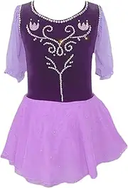 [Zagitova] Ice Figure Skating Dress for Girls Gradient Women Team Competition Practise Dance Outfit with Shiny Rhinestone