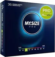 MY.SIZE Classic condoms size 2 I 49 mm width I 36 pieces bulk pack I premium condoms extra thin I condoms true to touch gossamer I thin 0.07 mm wall thickness I condoms vegan I condoms for men