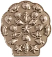 Nordic Ware Seashell Bites Pan, Original Cast Aluminium Bundt Tin, Official B...