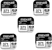 Maxell 5pk SR920SW SR69 SR920 371 Silver Oxide Watch Battery