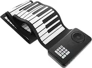 Generic 88 Roll Roll Piano Folding Electronic Keyboard Electric Keyboard Portable Keyboard Piano Electric Piano Pianos Keyboard Piano for Beginners Folding Piano Keyboard Silica Gel Black