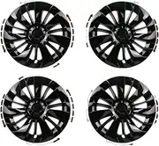 4PCS 19 Inch Wheel Cover Compatible for Tesla Model Y Replacement Automobile Hubcap Full Rim Cover Car Accessories 2018-2024(LR Bright Black)