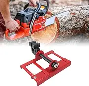 Vertical Chainsaw Mill Lumber Cutting Guide Portable Mini Sawmill Chainsaw Attachment Cut Guided Sawmill Chainsaw Attachment Cut Guided for Builders Woodworkers (Red)