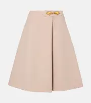 [Valentino] Valentino Wool and cashmere midi skirt AU 14 pink