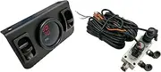 in Cab Dual Air Gauge Control Kit with Digital Paddle Switch for Air Pressure Sensor Control of Air Suspension Kit (Red)
