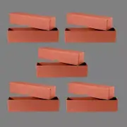 Guardhouse Single Row Box for 2 x 2 Paper Coin Holders Quarter Orange Five Pack