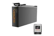 VoltX 12V 200Ah Slim Lithium Battery + 30A DC to DC LiFePO4 Battery Charger Bluetooth