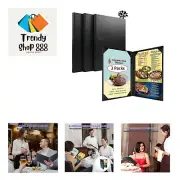 3 Packs Restaurant Menu Covers Holders 8.5x11 Inch, Double View Leather Menu ...
