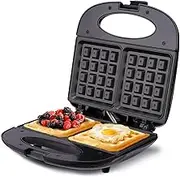 Convenient Waffle Maker with Quick Heat Up Classic Waffle Iron Easy to Use and Clean for Family Breakfasts,1000W