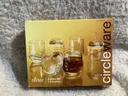 Circleware Slider 2oz Shot Glasses Set of 6 Original Box Package Vintage