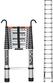 Telescopic Ladder Telescopic Ladders Multi-Purpose Extendable Ladder Telescopic Ladder 20ft / 18.4ft / 17ft / 16.4ft Aluminum Telescoping Ladder, Heavy Duty Folding Telescopic Extension Ladd