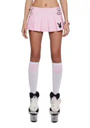 [Playboy by Dolls Kill] Playful Pinup Pleated Mini Skirt