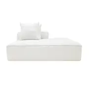 [James Lane] Riley Linen Pure White Module Terminal Right
