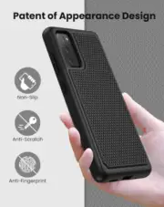 Samsung Galaxy S20 FE 5G Case Heavy Duty Hybrid TPU Shockproof Black Protective