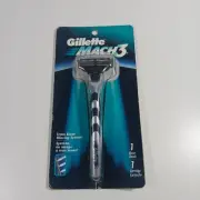 New Original 1998 Gillette MACH3 Razor Metal Handle 1 Cartridge