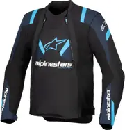 Alpinestars T-Stunt Air, textile jacket , color: Black/Dark Blue/Light Blue , size: 4XL