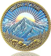 LZWIN One Day at A Time Motivational Sobriety Chip AA Medallion for Daily Encouragement and Recovery Milestone