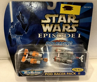Star Wars EPISODE I MicroMachines Pod Racing Pack II GALOOB 1998