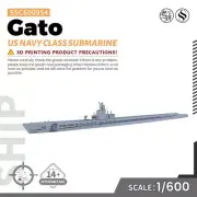 1/600 Military Model US Navy Gato Class Submarine