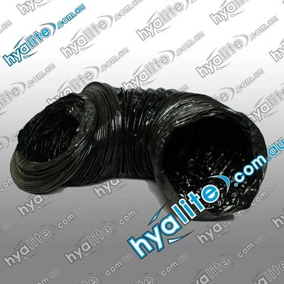 Duct - Black - Wire Core - 200mm X 6 Metre - Ducting