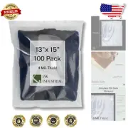 Bulk Heavy Duty Zippered Freezer Bags, 2 Gallon Size - 100 Count with Labels